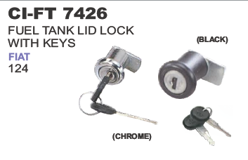 FUEL TANK LID LOCK WITH KEYS FIAT 124