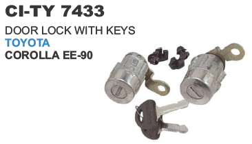 DOOR LOCK WITH KEYS TOYOTA EE 90