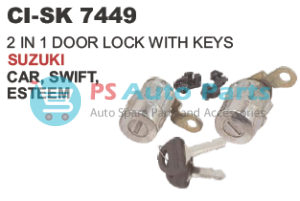 2 IN 1 DOOR LOCK WITH KEYS SUZUKI CAR SWIFT ESTEEM