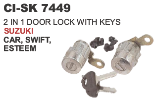 2 IN 1 DOOR LOCK WITH KEYS SUZUKI CAR SWIFT ESTEEM