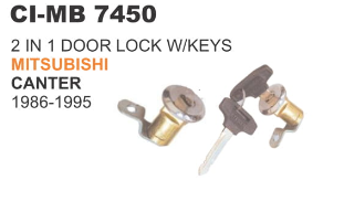 2 IN 1 DOOR LOCK W/KEYS MITSUBISHI CANTER