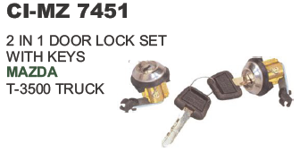 2 IN 1 DOOR LOCK SET WITH KEYS MAZDA T 3500 TRUCK