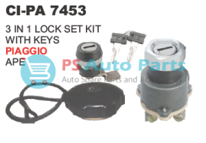 3 IN 1 LOCK SET KIT WITH KEYS PIAGGIO