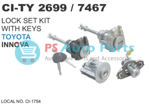 LOCK SET KIT WITH KEYS (4 IN 1) TOYOTA INNOVA
