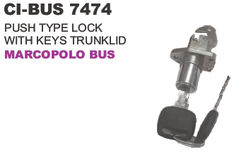PUSH TYPE LOOK WITH KEYS TRUNKLID MARCOPOLO BUS