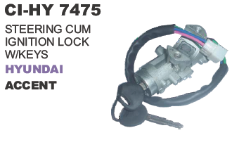 STEERING CUM IGNITION LOCK W/KEYS HYUNDAI ACCENT