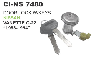 "DOOR LOCK W/KEYS NISSAN VANETTE C 22 ""1988 1994"""