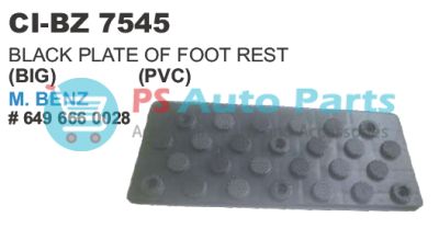 BLACK PLATE OF FOOT REST M.BENZ