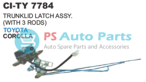 TRUNKLID LATCH ASSY. (WITH 3 RODS) TOYOTA COROLLA