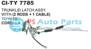 TRUNKLID LATCH ASSY. WITH (2 RODS+1CABLE) TOYOTA COROLLA