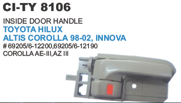 INSIDE DOOR HANDLE TOYOTA HILUX VIGO 05 ALTIS COROLLA 98 02 INNOVA 03