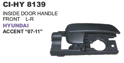 "INSIDE DOOR HANDLE FRONT L R HYUNDAI ACCENT ""07 11"""