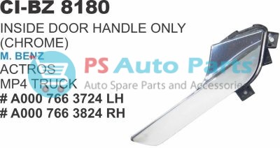 INSIDE DOOR HANDLE ACTROS MBENZ ONLY MP4 TRUCK (CHROME)