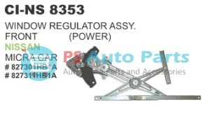 WINDOW REGULATOR ASSY. FRONT (POWER) NISSAN MICRA CAR