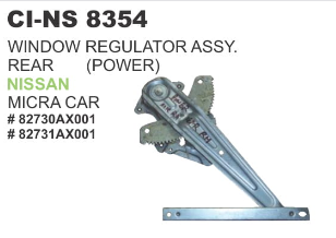 WINDOW REGULATOR ASSY. REAR (MANUAL) NISSAN MICRA CAR