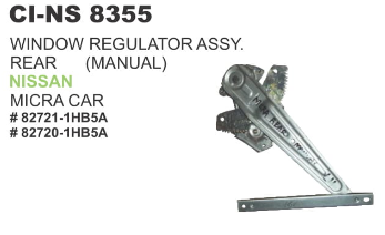 WINDOW REGULATOR ASSY. REAR (MANUAL) NISSAN MICRA CAR