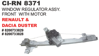 WINDOW REGULATOR ASSY FRONT WITH MOTOR DUSTER LH/RH