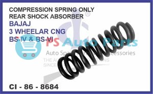 COMPRESSION SPRING ONLY REAR SHOCK ABSORBER BAJAJ 3 WHEELAR(CNG) BS4 AND BS6