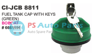8811.png FUEL TANK CAP WITH KEYS GREEN BOBCAT