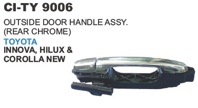 "OUTSIDE DOOR HANDLE ASSY.(REAR CHROME) TOYOTA INNOVA,HILUX,"