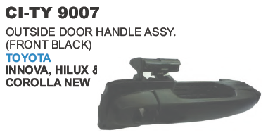 "OUTSIDE DOOR HANDLE ASSY.(FRONT BLACK) TOYOTA INNOVA, HILUX,"