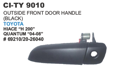 BLACK OUTSIDE DOOR HANDLE FRONT TOYOTA