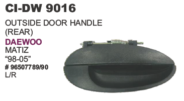 RH OUTSIDE DOOR HANDLE (REAR)