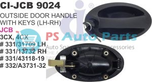 "OUTER HANDLE W/KEYS JCB 3CX, 4CX CI-5916"