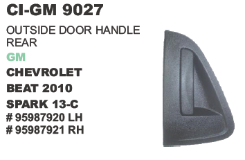 OUTSIDE DOOR HANDLE REAR GM CHEVROLET BEAT 2010