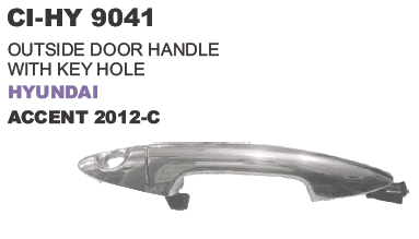OUTSIDE DOOR HANDLE WITH KEYS HOLE HYUNDAI ACCENT 2012 C
