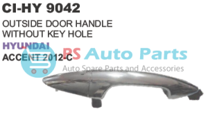OUTSIDE DOOR HANDLE WITHOUT KEY HOLE HYUNDAI ACCENT 2012 C