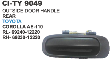 REAR OUTSIDE DOOR HANDLE TY COROLLA AE 110