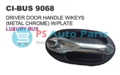 OUTER HANDLE WKEY METAL CHROME BUS