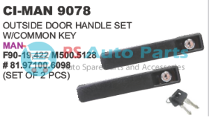 "OUTSIDE DOOR HANDLE SET W/COMMON KEY MAN F90 19,422 M500.5128 (ST OF 2 PCS)"