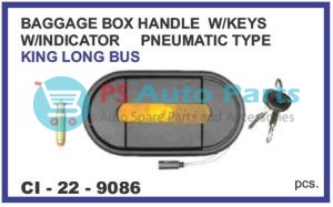 BAGGAGE BOX HANDLE W/INDICATOR W/KEYS PNEUMATIC TYPE KING LONG BUS