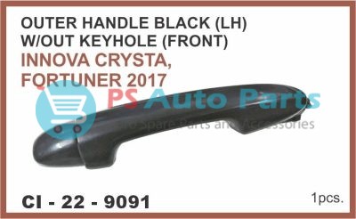 9091.jpg "OUTER HANDLE BLACK INNOVA CRYSTA, FORTUNER, W/O KEY HOLE FRONT LH"