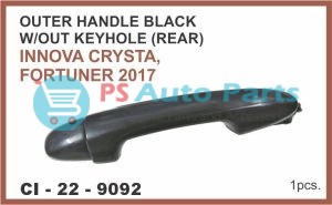 "OUTER HANDLE BLACK W/O KEYHOLE INNOVA CRYSTA, FORTUNER REAR"