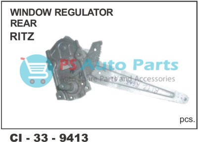 "WINDOW REGULATOR ASSY SWIFT, WAGON-R TYPE-4 RITZ, BLUE EYE REAR"
