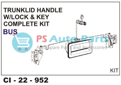 TRUNKLID HANDLE W/LOCK & KEY COMP. KIT BUS