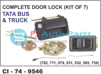 "COMPLETE DOOR LOCK KIT TATA, SITA BUS & TRUCK"