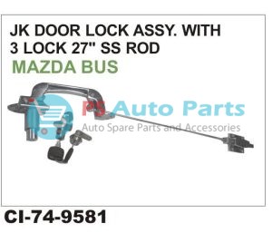 JK LOCK ASSY W/3 LOCKS MAZDA BUS(27 INCH SS ROD)