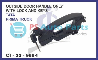 OUTSIDE DOOR HANDLE ONLY WITH LOCK AND KEYS TATA PRIMA TRUCK