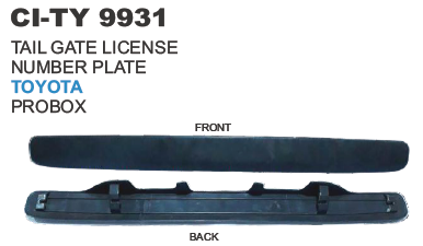 TAIL GATE LICENCE NUMBER PLATE TOYOTA PROBOX
