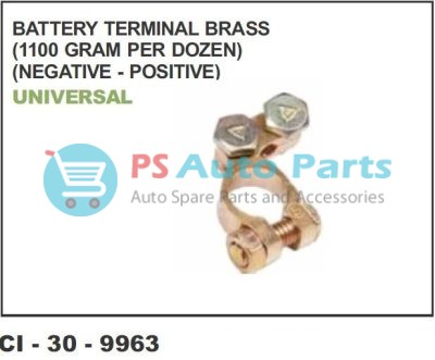 BATTERY TERMINAL BRASS (1100GRAM PER DOZEN) NEG-P BHARAT BENZ UNIVERSAL ( DISCON )