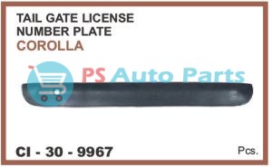 TAIL GATE LICENCE NUMBER PLATE TOYOTA COROLLA