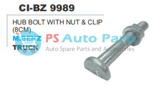 HUB BOLT WITH NUT & CLIP(8CM) M.BENZ TRUCK